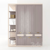 Trueliving 5 Door Corner wardrobes Laminated Finish & PU Finish 8Ft *2Ft *9Ft -2438.4MM X 609MM X 2743.2MM)